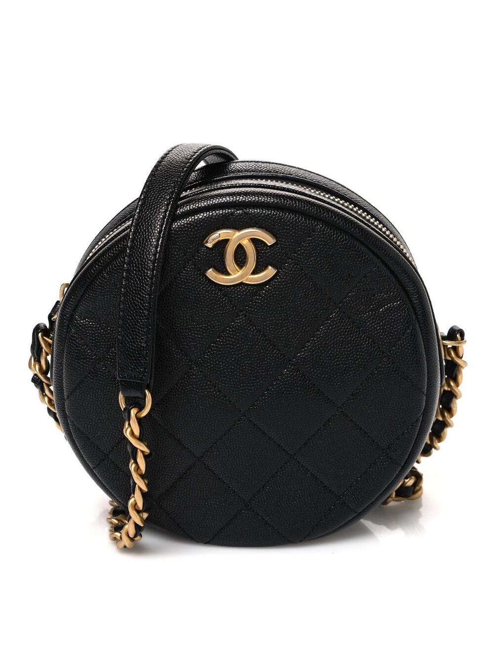 Chanel Caviar Quilted Small Round Bag #343601C17B